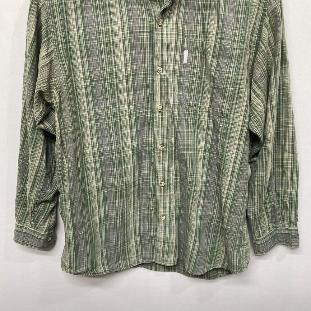 Columbia Men Long Sleeve Button Shirt Top Size Large Cotton B344 -18 - Picture 8 of 13